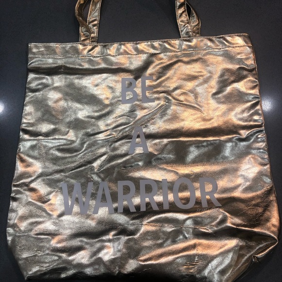 teresa collins Handbags - Gold “BE A WARRIOR” tote bag